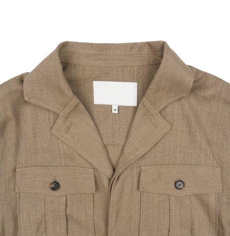 Saffy Linen Two Pocket Crop Jacket