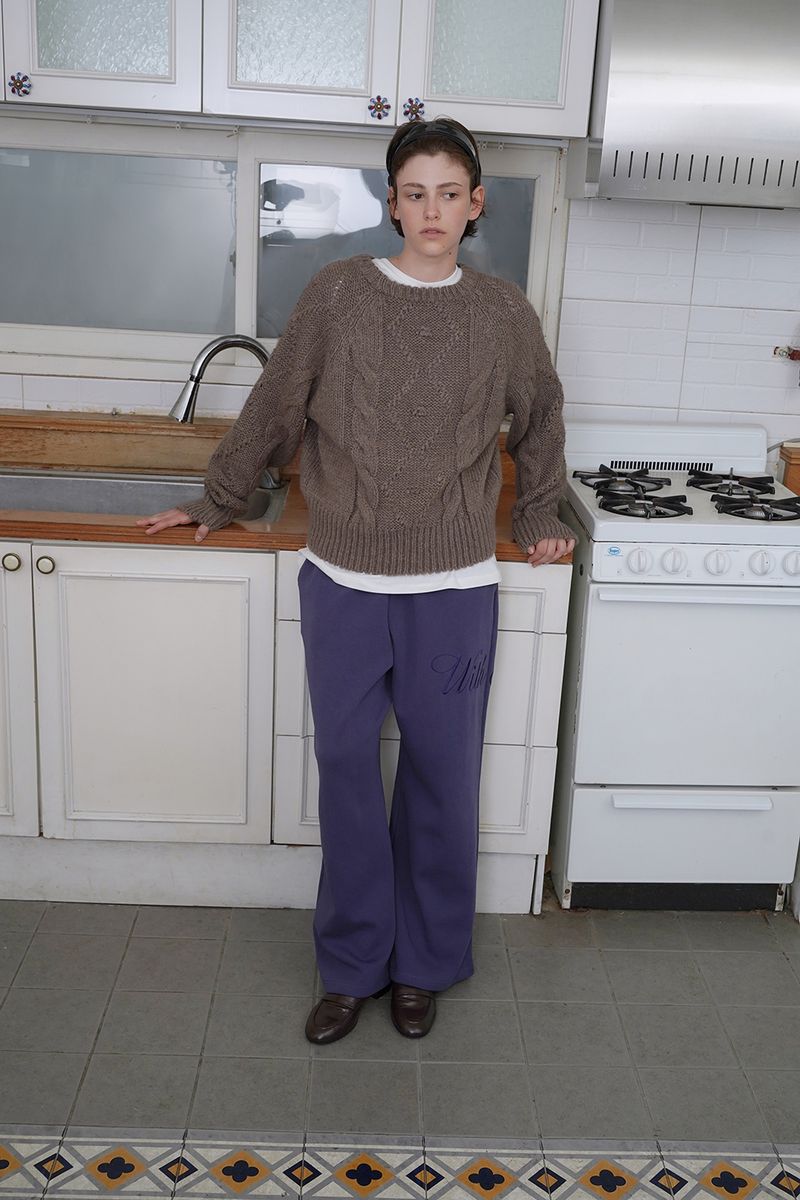 Cozy cable knit_brown