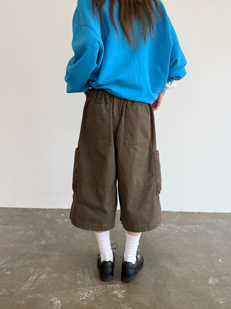 zipper bermuda cargo pants