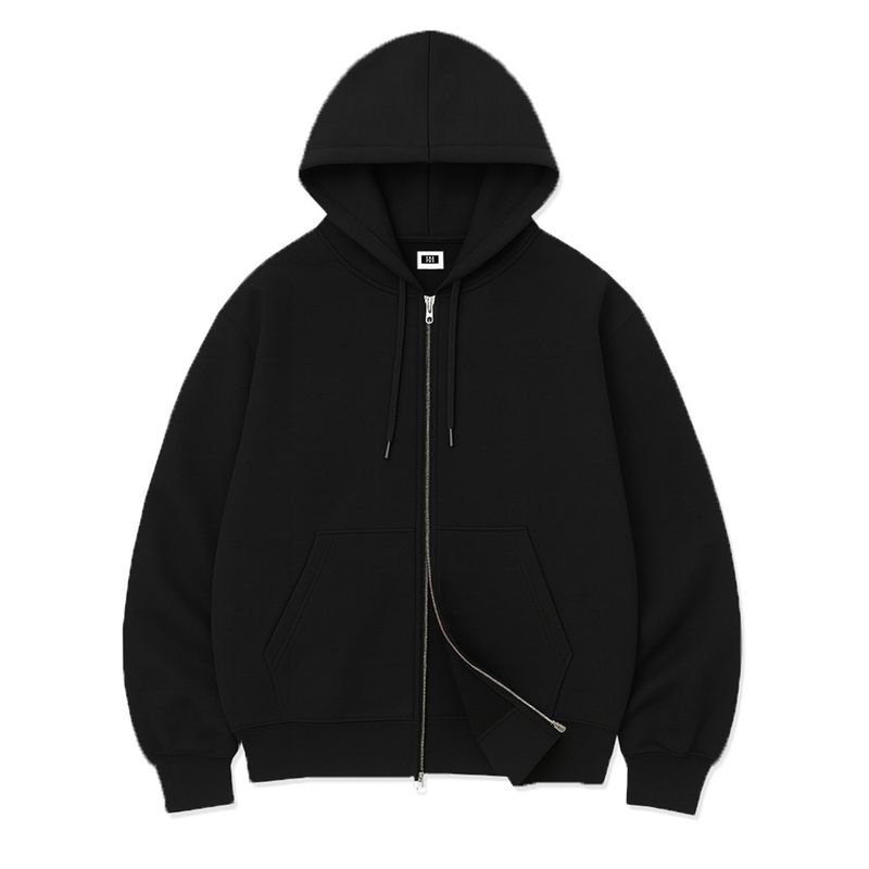 [Unisex] BASIC LINE OVER FIT 2-WAY ZIP-UP (4color)