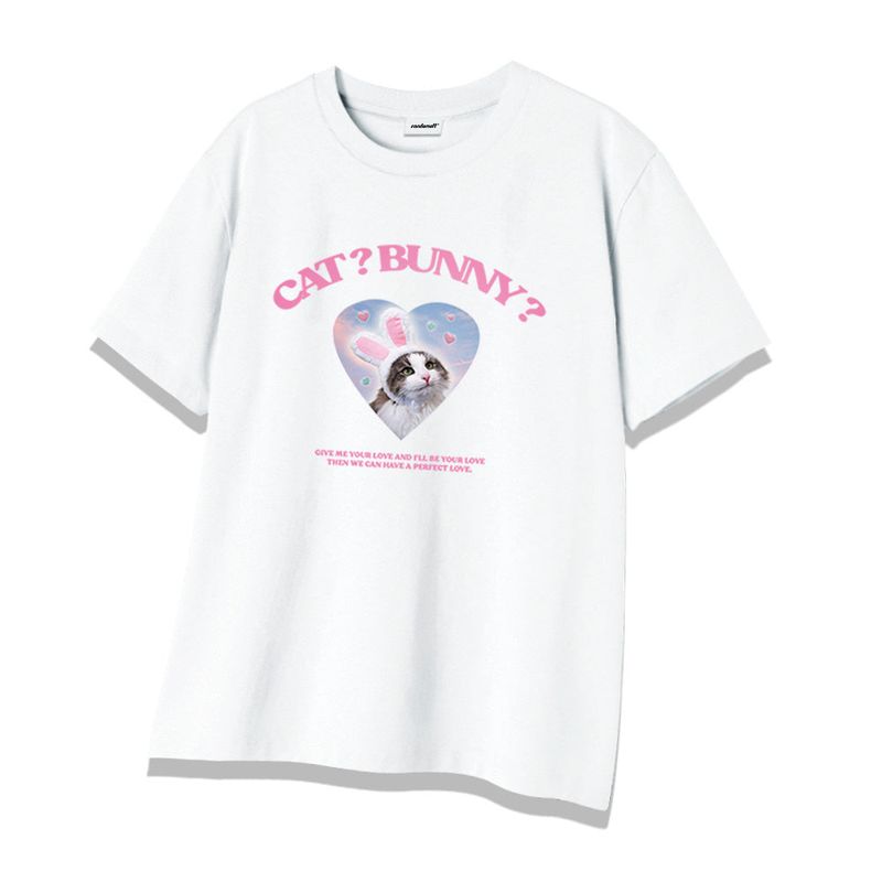 RANDOMOFF（ランダムオフ）の「キャット＆バニーTシャツ [3COLOR]（トップス）」