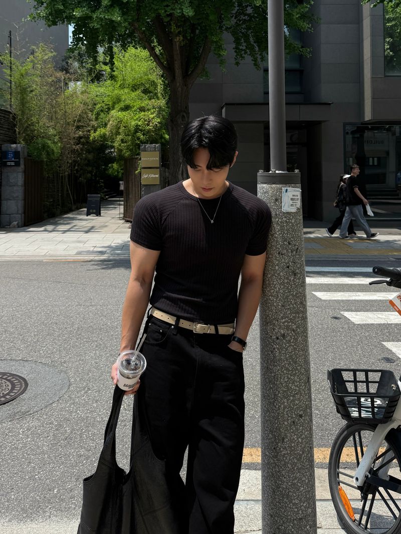 Nagrang ribbed muscle short sleeve