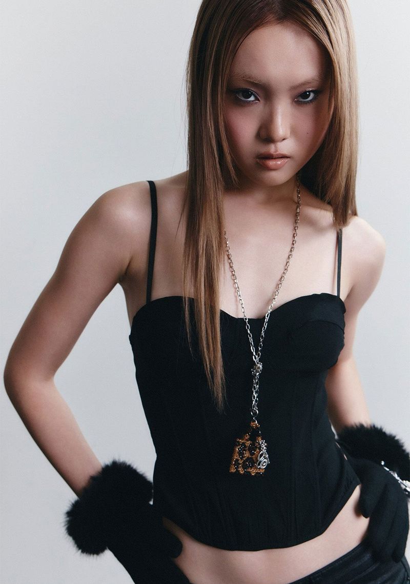 BEADED MICRO BAG & MULTI CHAIN (LEOPARD BROWN)