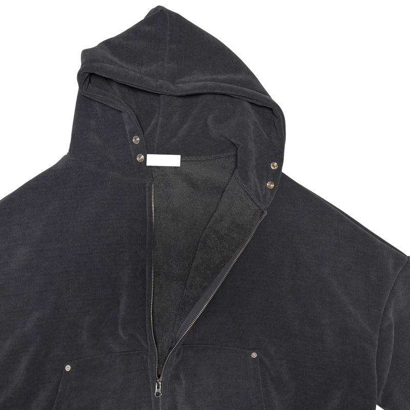 Corduroy hood jumper