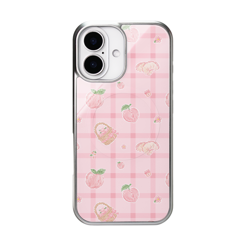 LAZEST（ラゼスト）の「[MADE]Peach Check MagSafe Glass Bumper Phone Case（Smartphone Accessories）」