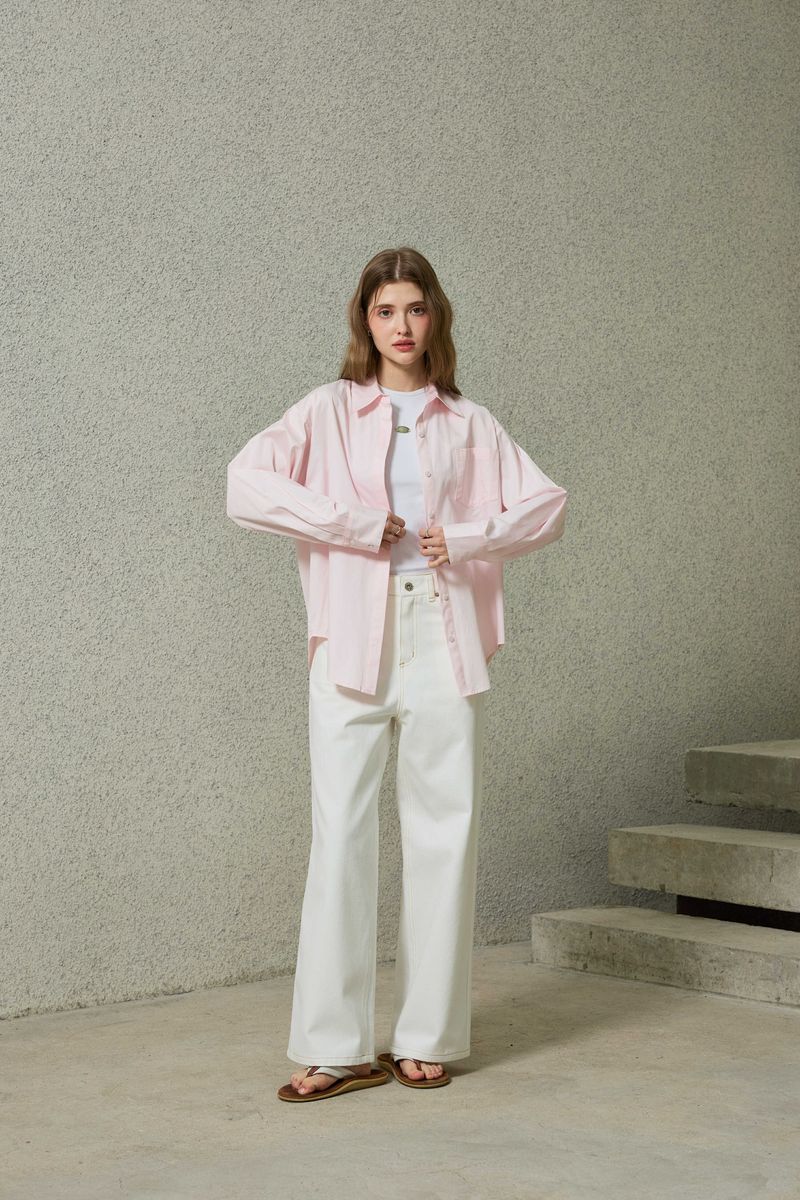 BRIGHT OVERSIZED SHIRT / PINK