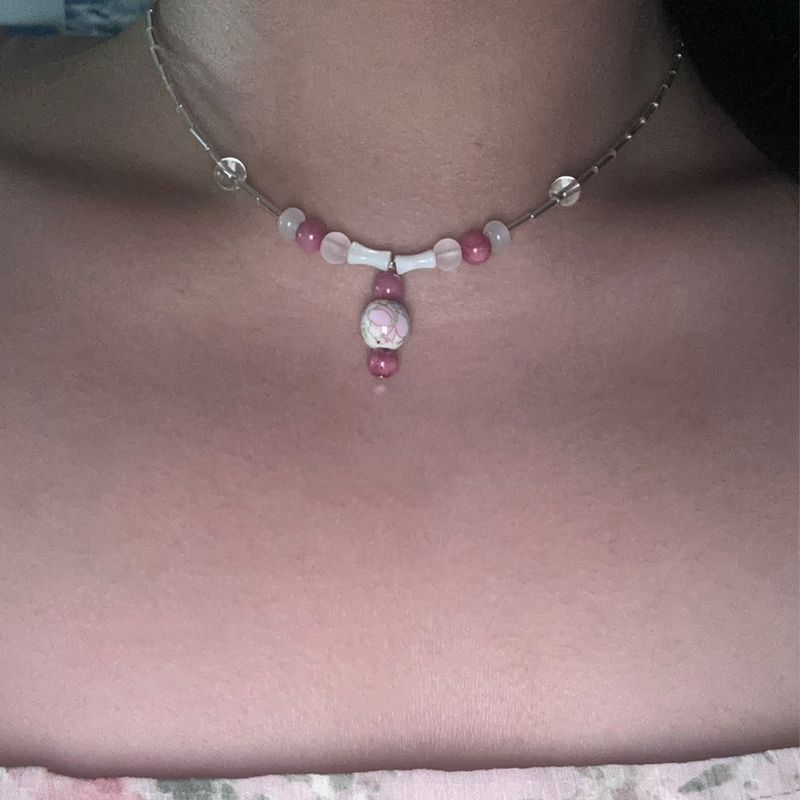千日紅 oriental gemstone Necklace