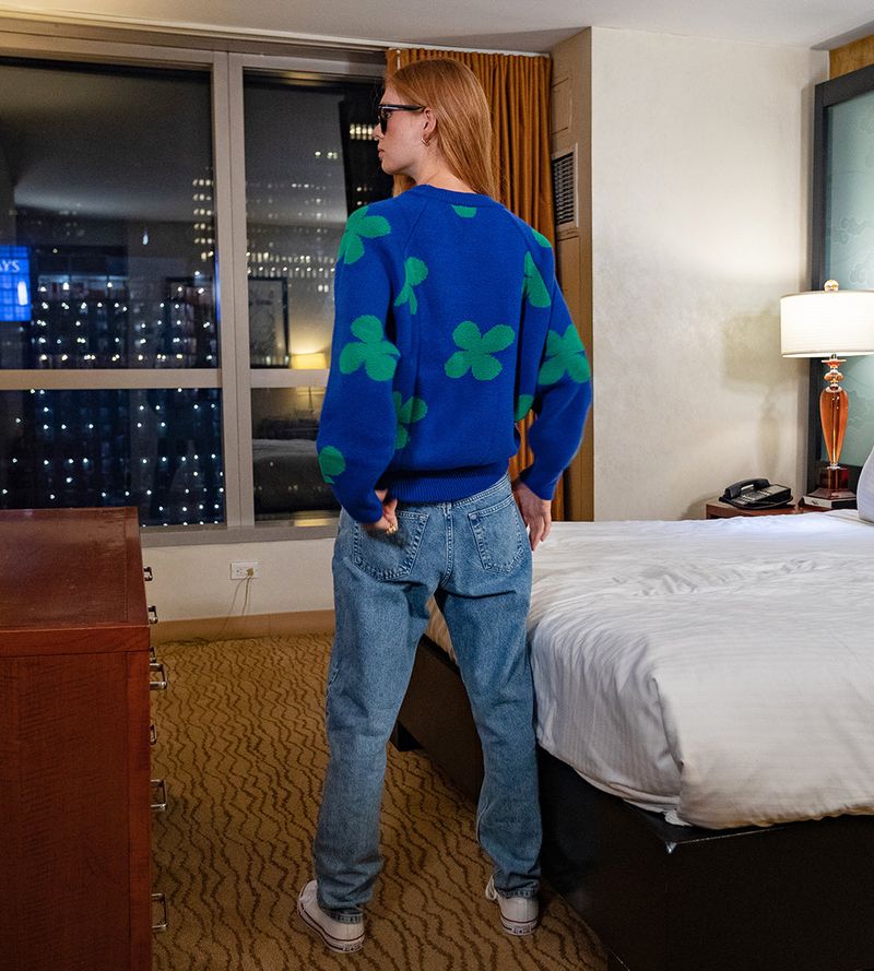 Flower pattern Jacquard Knit