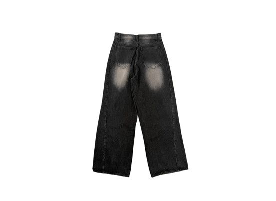 Dero Cut Washing Denim Wide Pants
