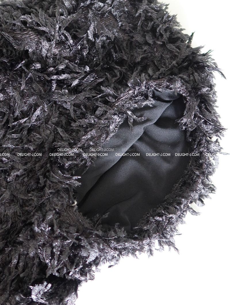 feather fur micro short pants