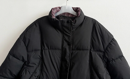 Daring checkered lining point short padded coat