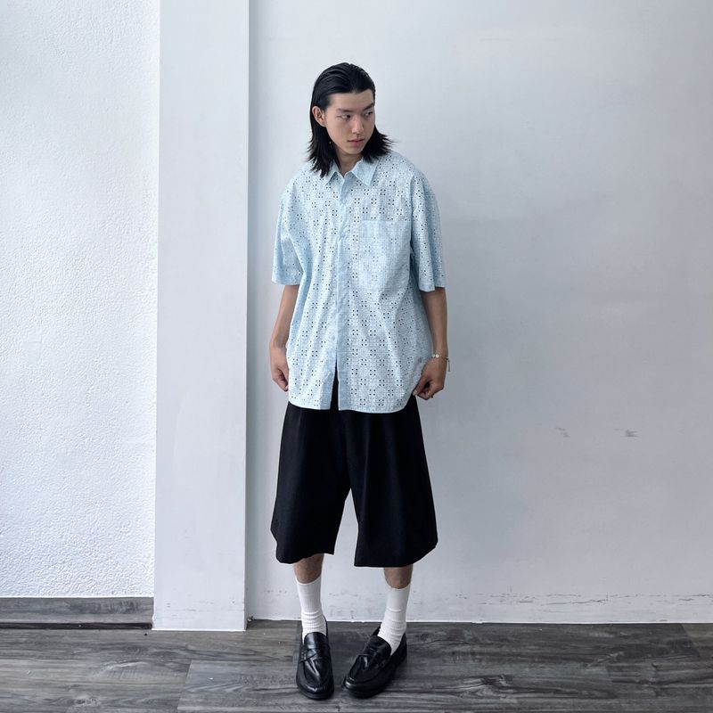Pleated Wide Silhouette Shorts