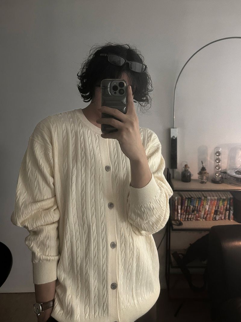 ASCLO Brio Crew Neck Cardigan (9color)