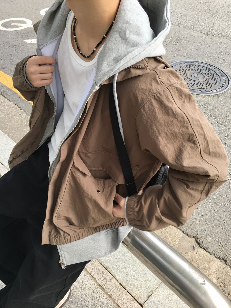 Uchi High Neck Windbreaker 4C