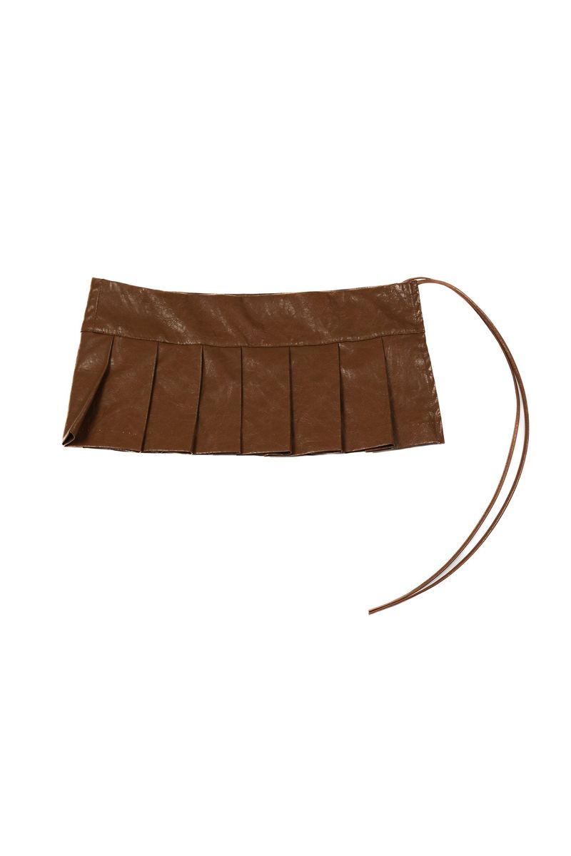 POPPALS（ポップパルズ）の「Leather Skirt Belt [Brown]（Skirts）」