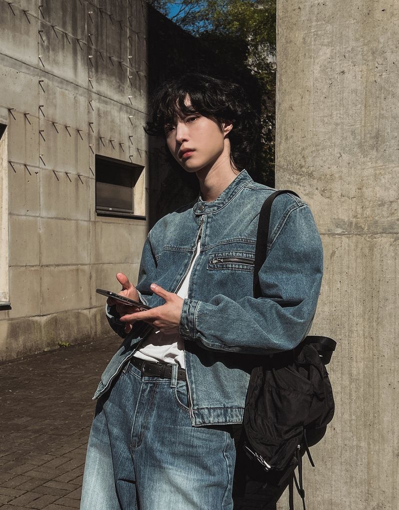 2PLAN（ツープラン）の「ジッパーデニムバイカージャケット (3 color)（Jackets/Outerwear）」