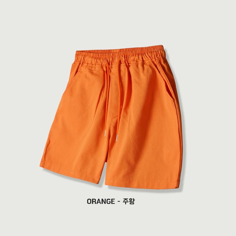 Washed cotton short pants 10COLOR