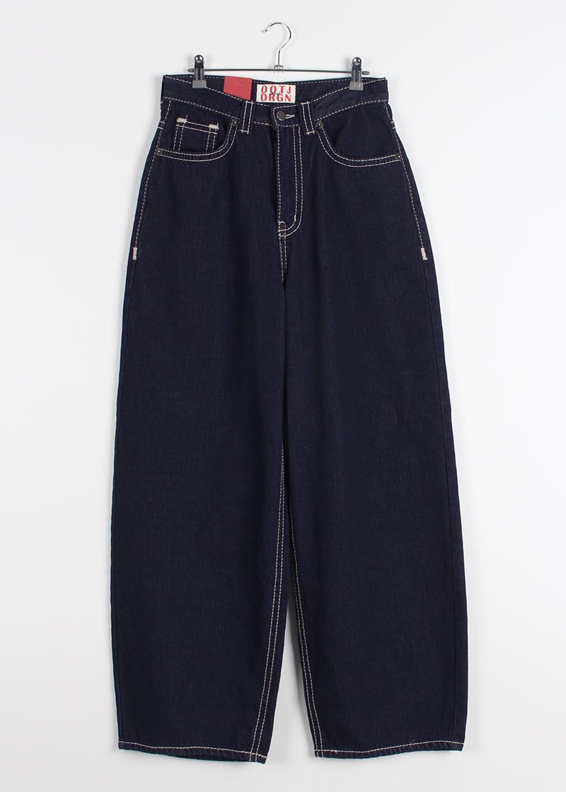 STITCH POCKET WIDE DENIM