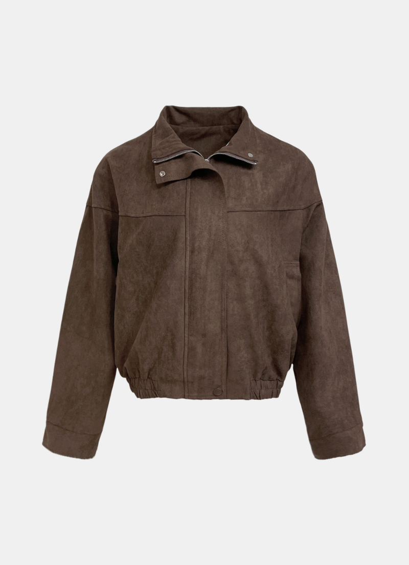 Monet Suede Zip-up Jumper