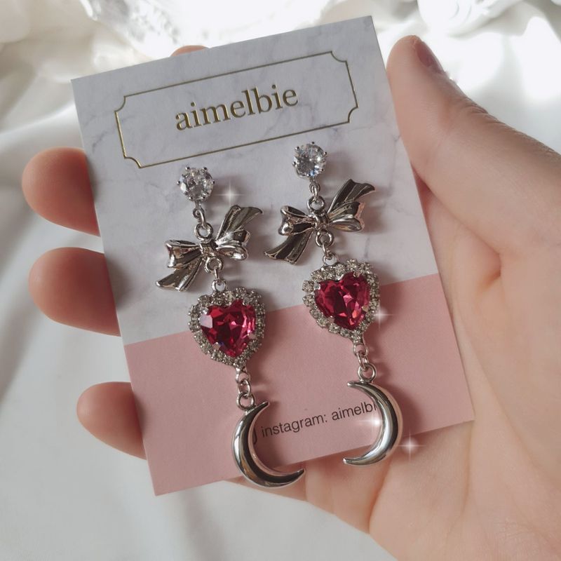 Moon Witch Earring - Rosepink/Silver
