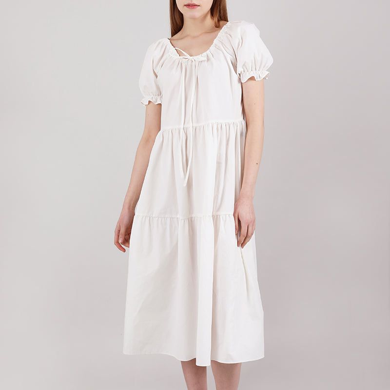 cattline(カトリーヌ)の「Romantic Shirring Long Onepiece Ivory(Dresses)」