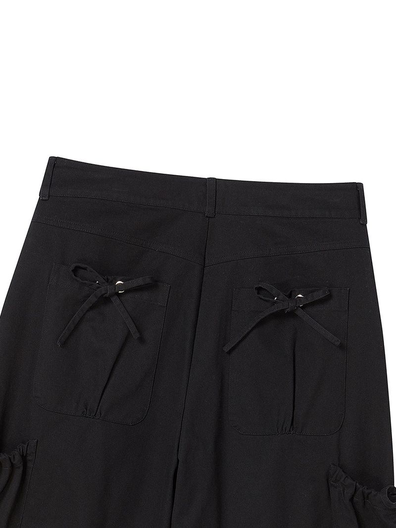 COTTON CAPRI PANTS BLACK