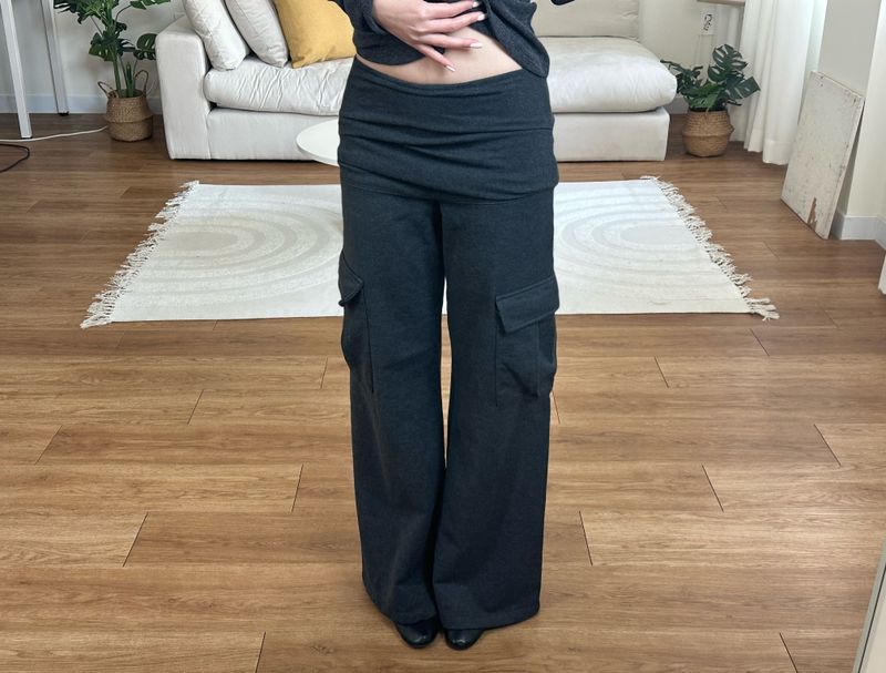 banding shirred cargo pants