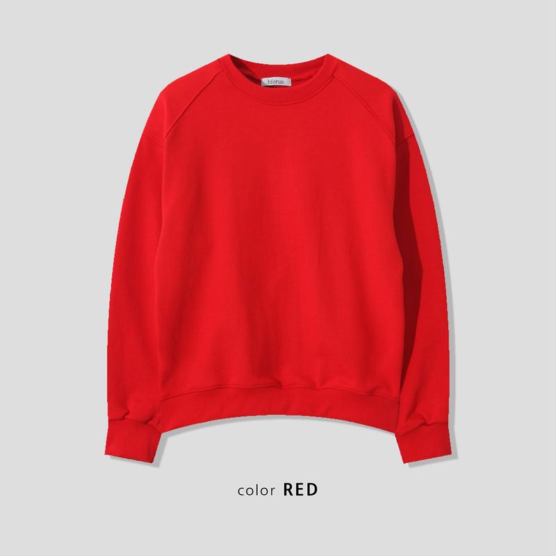 [HFORUS MADE]Layer Shoulder Sweatshirt IN RED