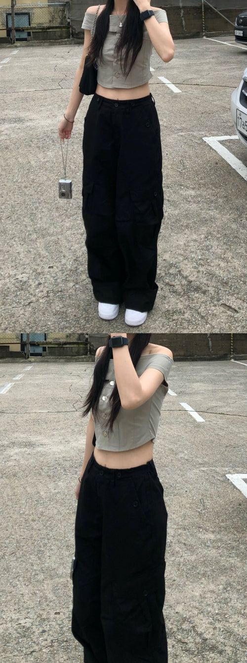 Draw cargo pants (2 colors)