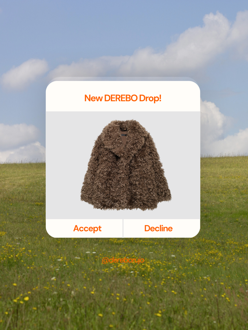 Dark Brown Poodle Fur Jacket