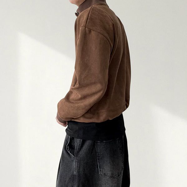 Dipp Soft String Snap High Neck Cardigan