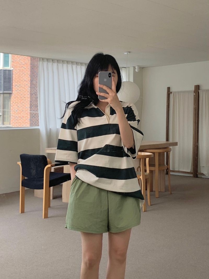 Love on the(ラブオンザ)の「Date Stripe Overfit T shirts (6 colors)(Tops)」