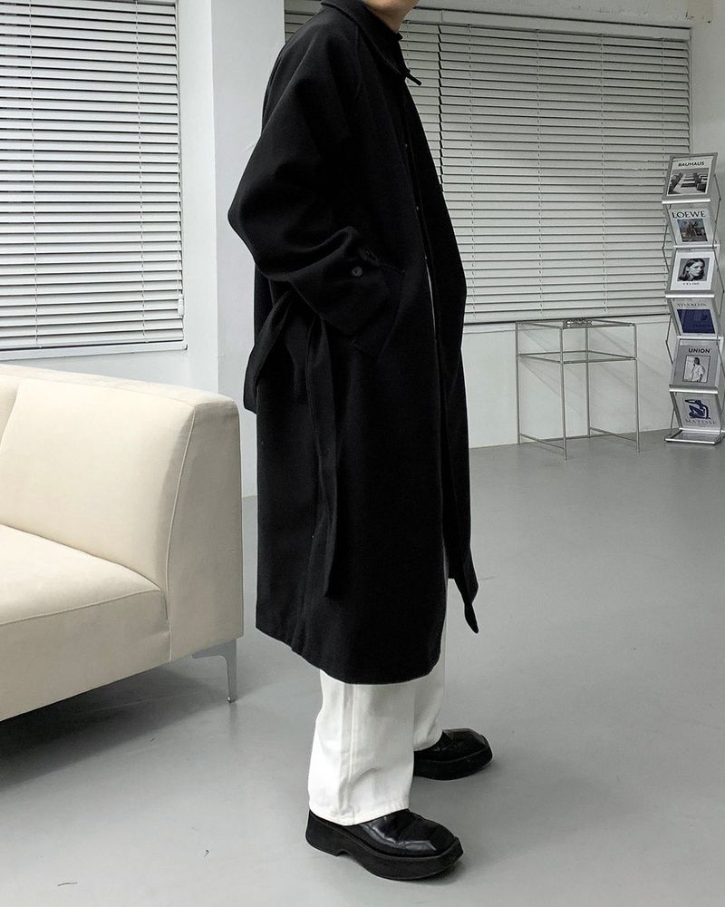 SI wool belted mac coat (3 colors)