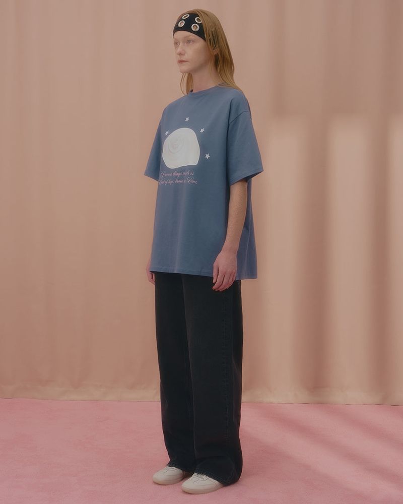 CHARMING SHELL TSHIRT-BLUE