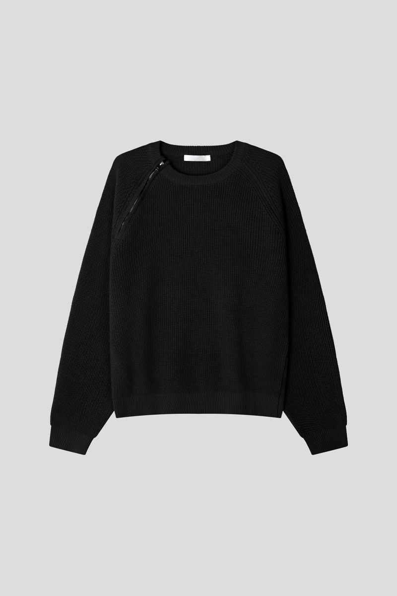 Wig Zipper Round Knit