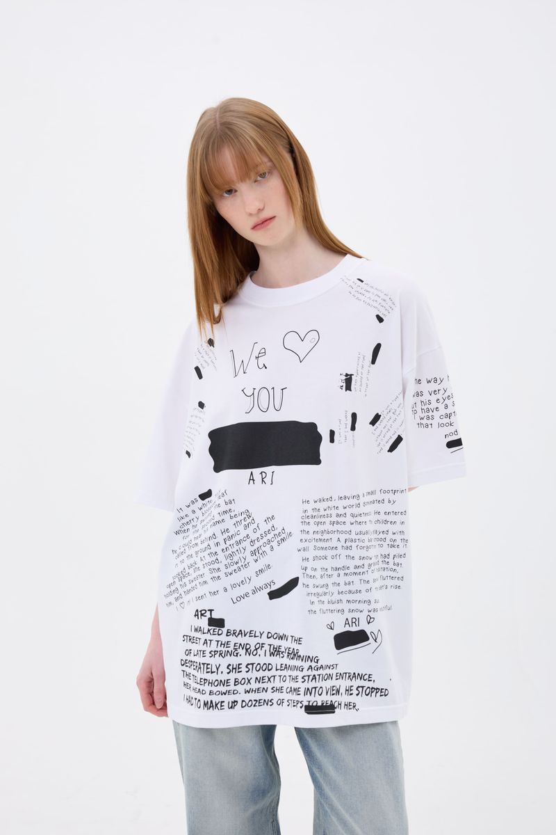 SCRIBBLE T-SHIRT / WHITE