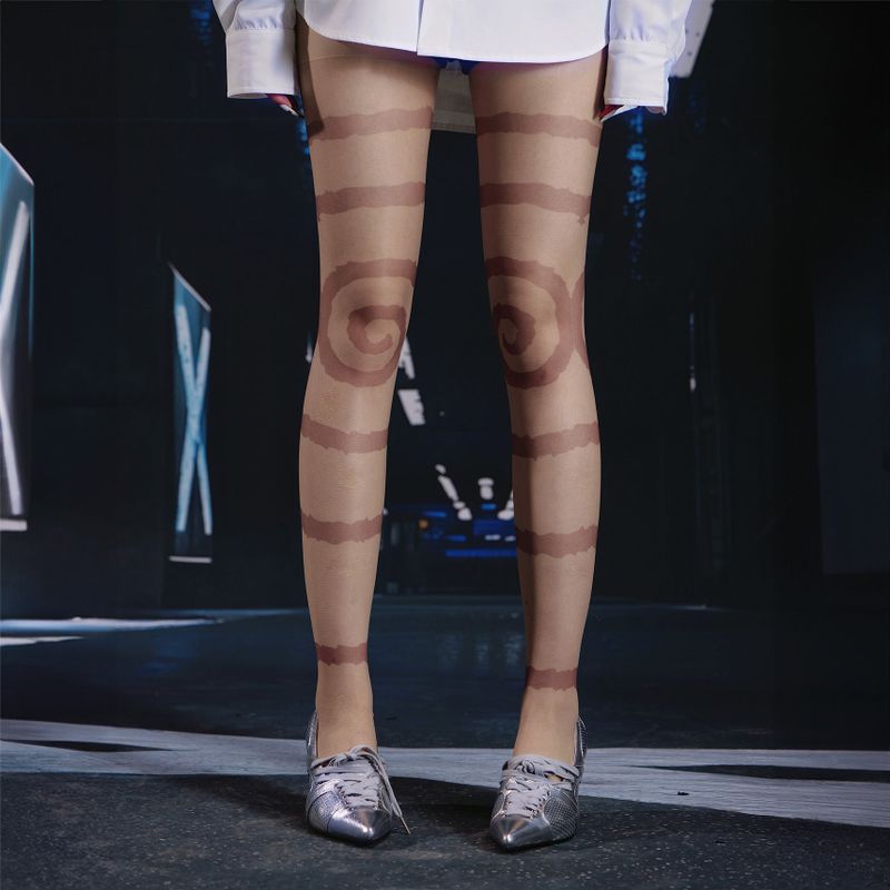 SEXXDEVIL Infinity Circle Print Pantyhose