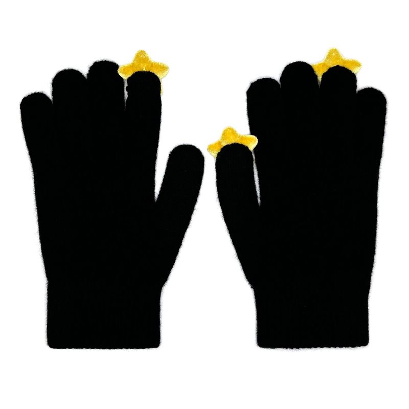 Star Wool Gloves [Black]