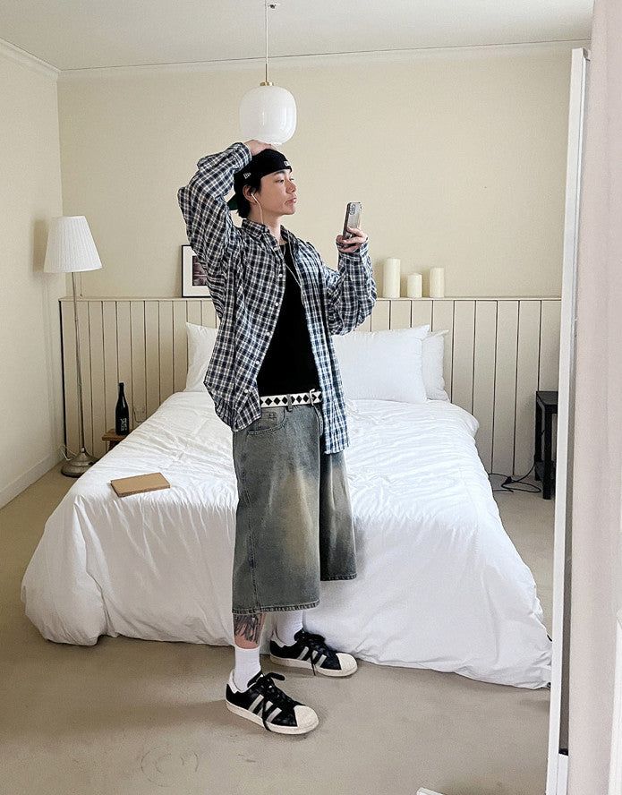 HOLY IN CODE（ホーリーインコード）の「No.0769 washing wide 7 denim SHORTS（Pants）」
