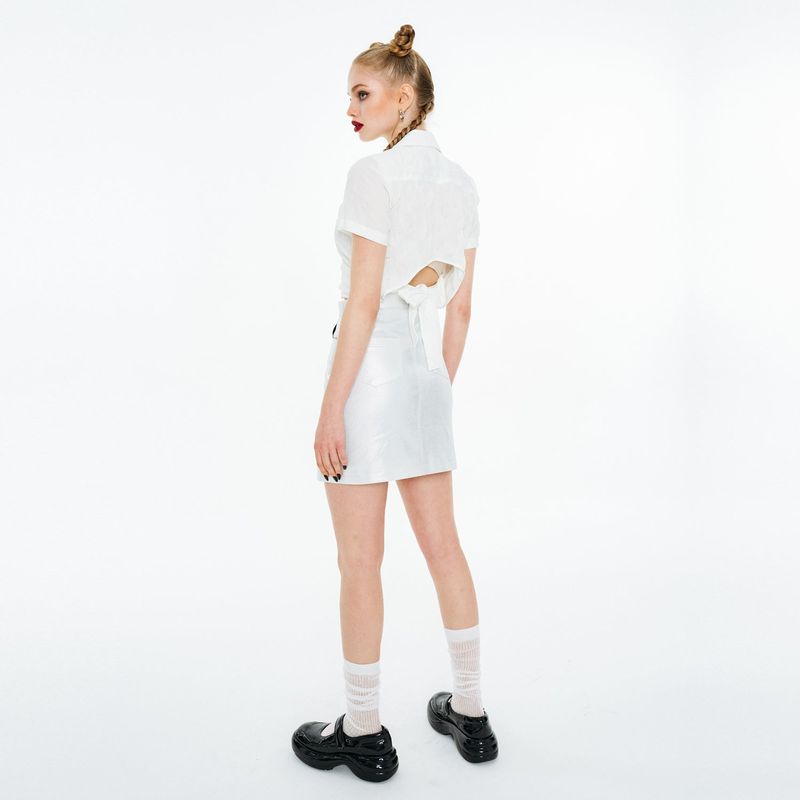Glitter Coating Skirt [Silver]