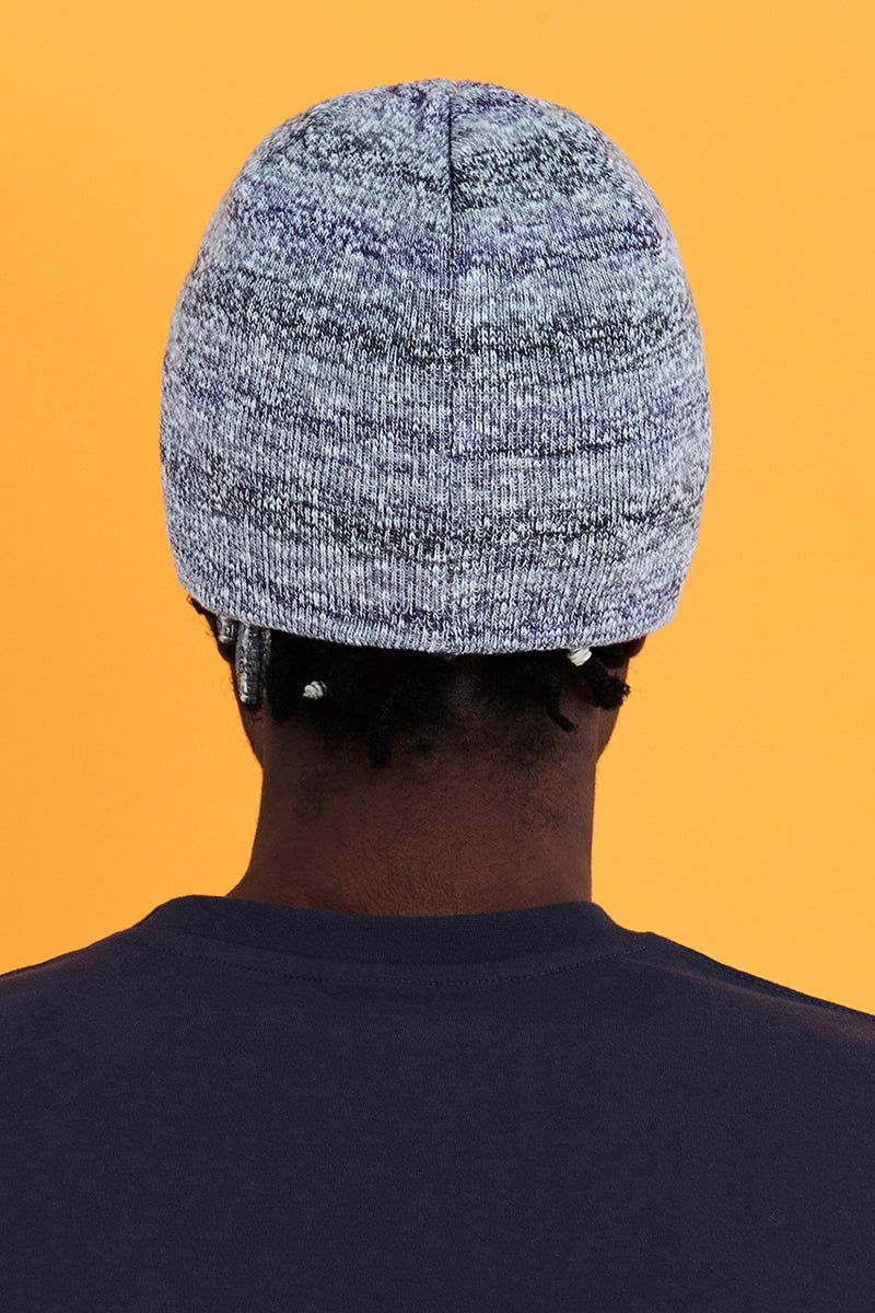 GRADATION STRIPE BEANIE / GREY