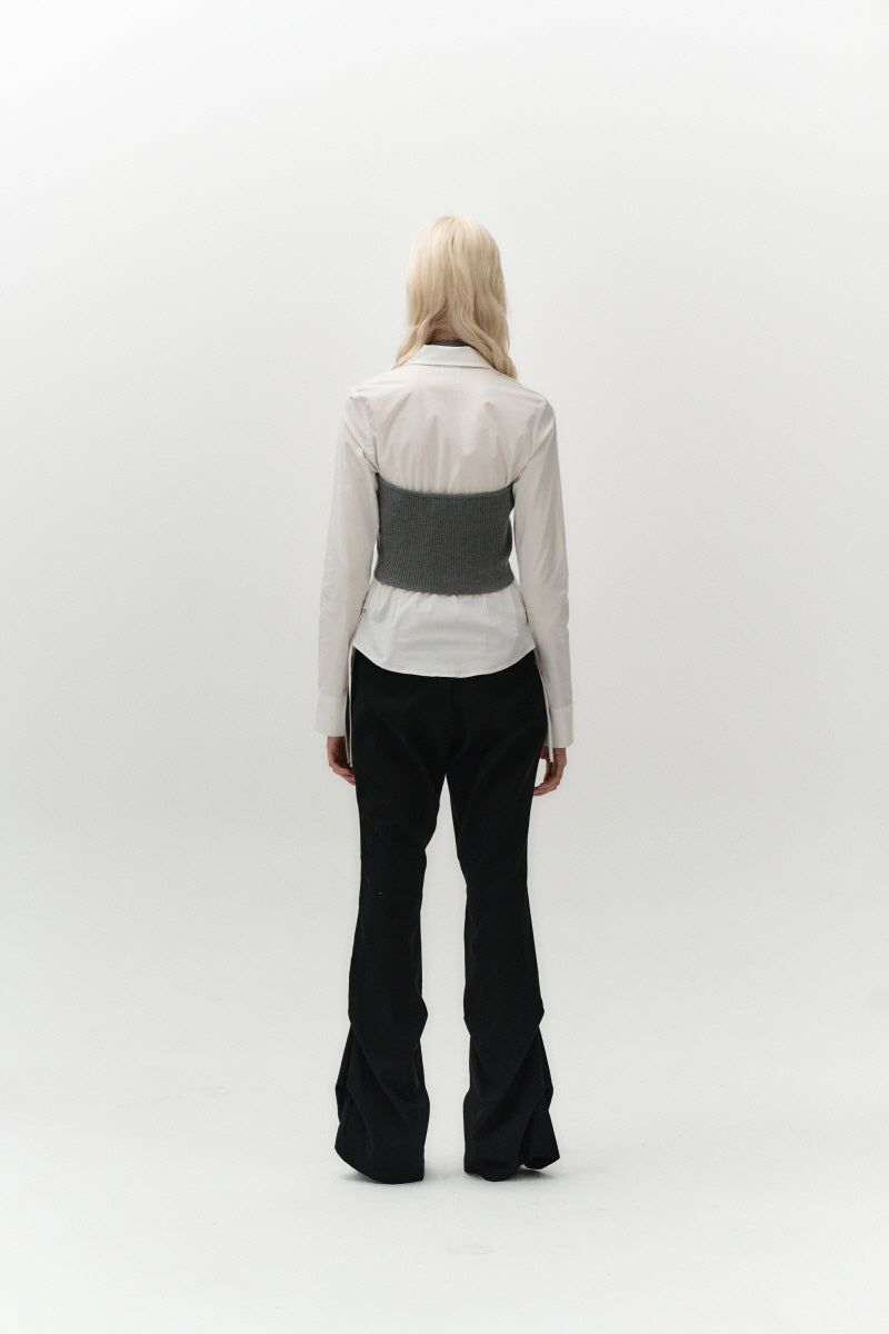 scarf top knit (grey)