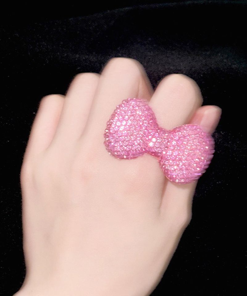 Adamdree（アダムドリー）の「ピンクリボンキュービックリング（アクセサリー）」