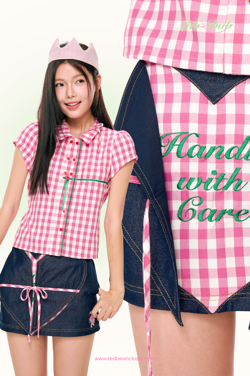 RedBean（レッドビーン）の「(Copy of) Handle with Care Mini Skirt (Navy)（Skirts）」