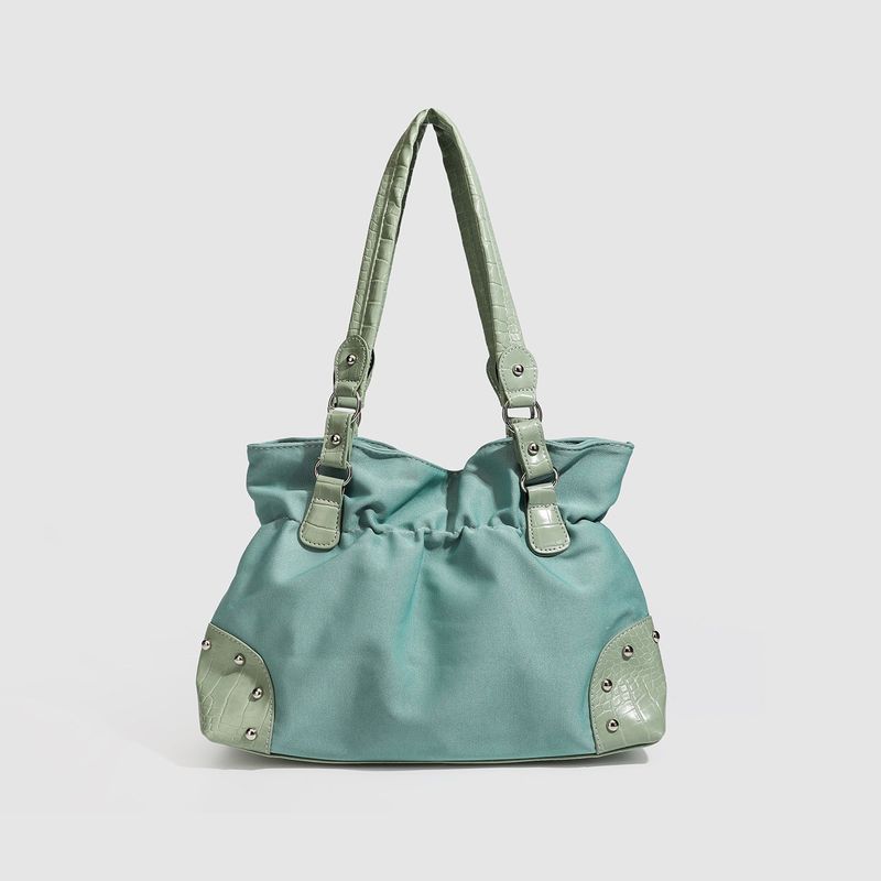 Vintage Studded Patchwork Tote Bag