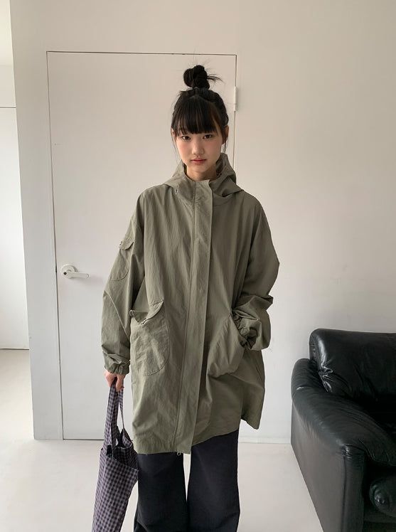 BAON（バオン）の「Reget Hood Long Bomber Jacket（Jackets/Outerwear）」