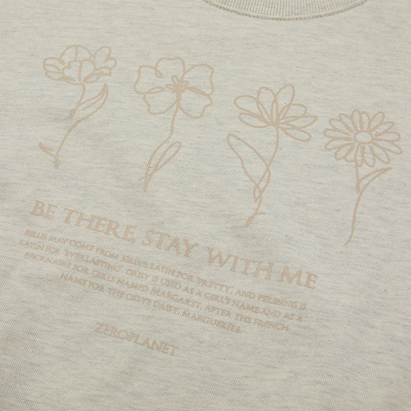 フラワーハンドグランピックスウェット/Flower Hand Graphic Sweatshirt [OATMEAL]