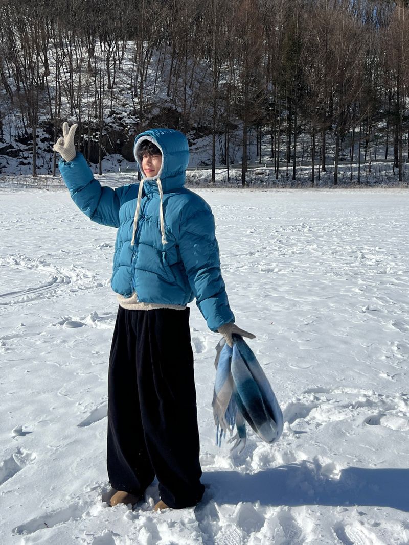 Blue Bear Hooded Padding (4 Colors)