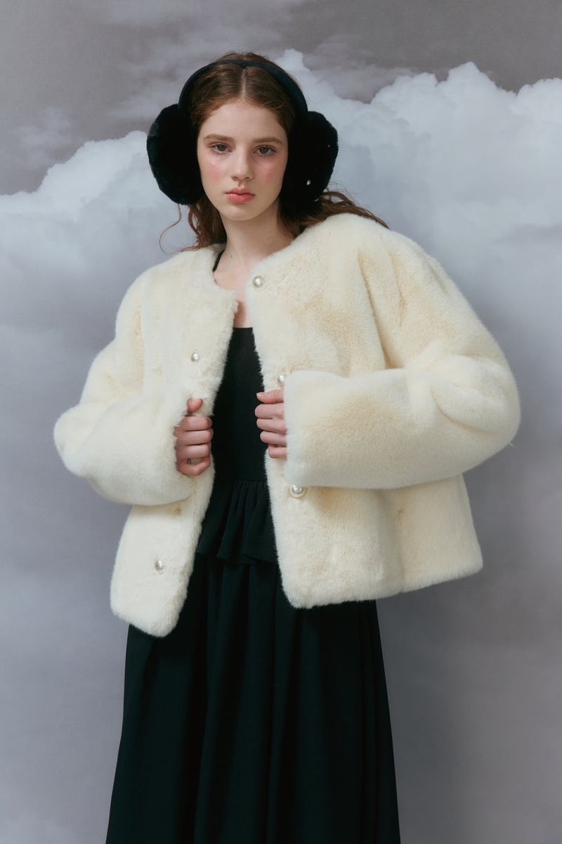 Eco fur jacket
