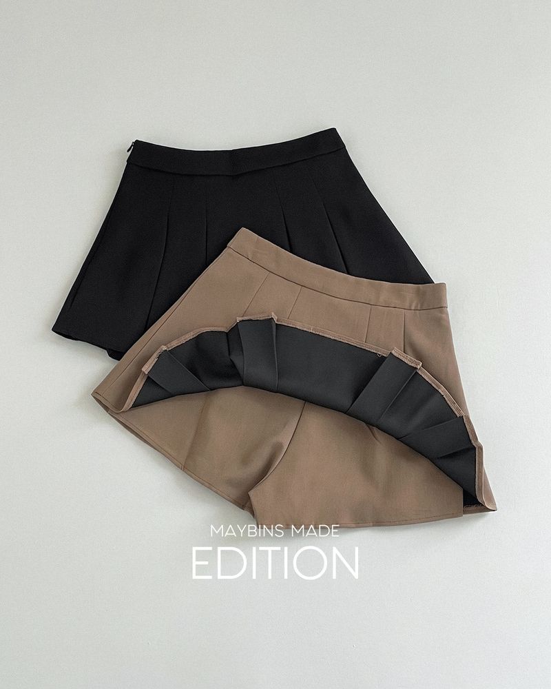 MADE. Rua pleated mini skirt with built-in shorts